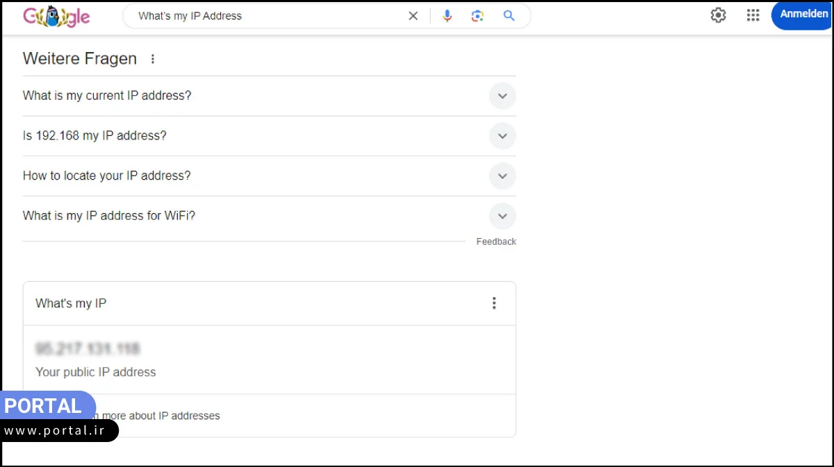 پیدا کردن IP Address عمومی از طریق گوگل